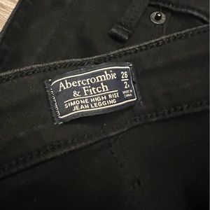 Abercrombie & Fitch Black Simone High Rise Jean Leggings - Size 26/2R